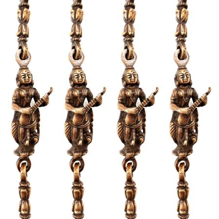 Swing Chain Set Of Brass Metal With Statue Link (Set Of 4 Piece)